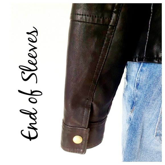 💥NWT- Faux Leather Black Jacket - Picture 12 of 12